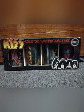 Kiss Rock Band Pint Glass 4-Pack